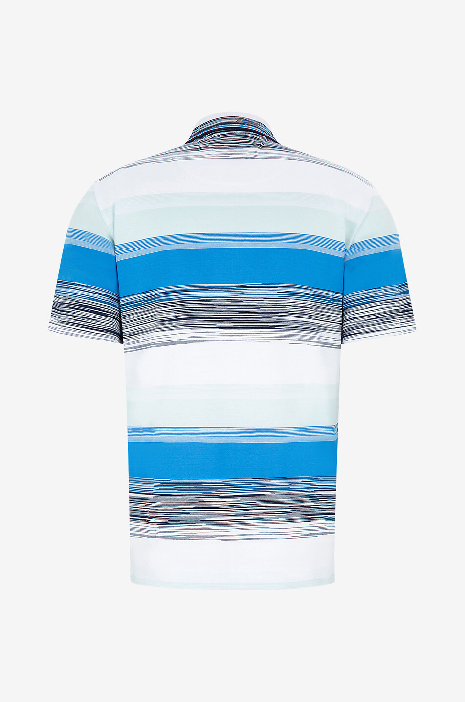 MISSONI Jersey-Polohemd mit Strickdetails in Flamm-Faden-Optik Herren BLAU 2