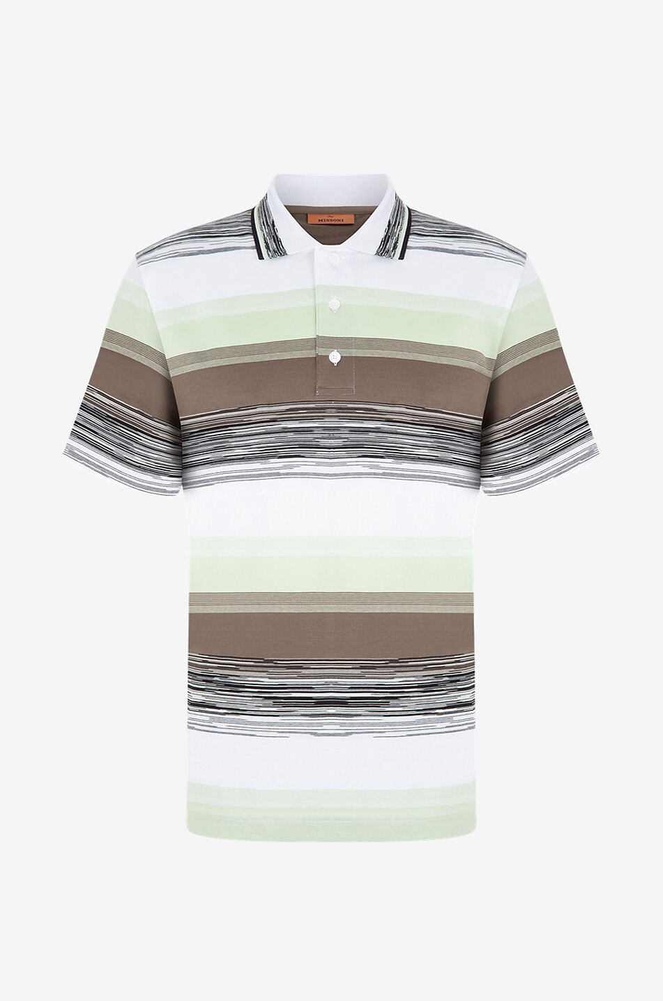 Jersey-Polohemd mit Strickdetails in Flamm-Faden-Optik