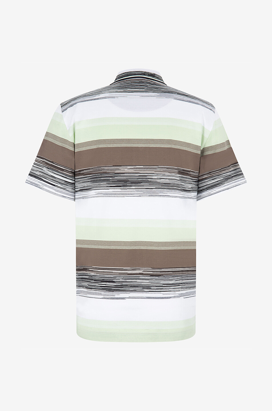 Jersey-Polohemd mit Strickdetails in Flamm-Faden-Optik