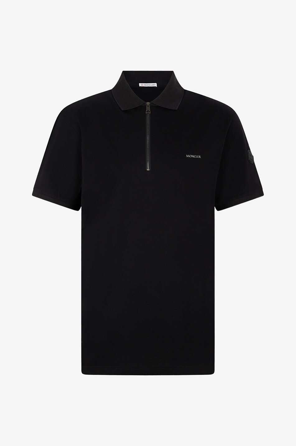 Polo slim à col zippé et manches courtes