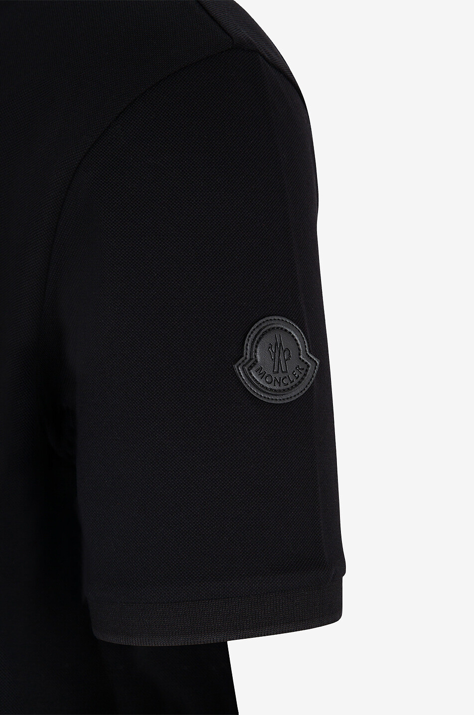 MONCLER Polo slim à col zippé et manches courtes Homme NOIR 3