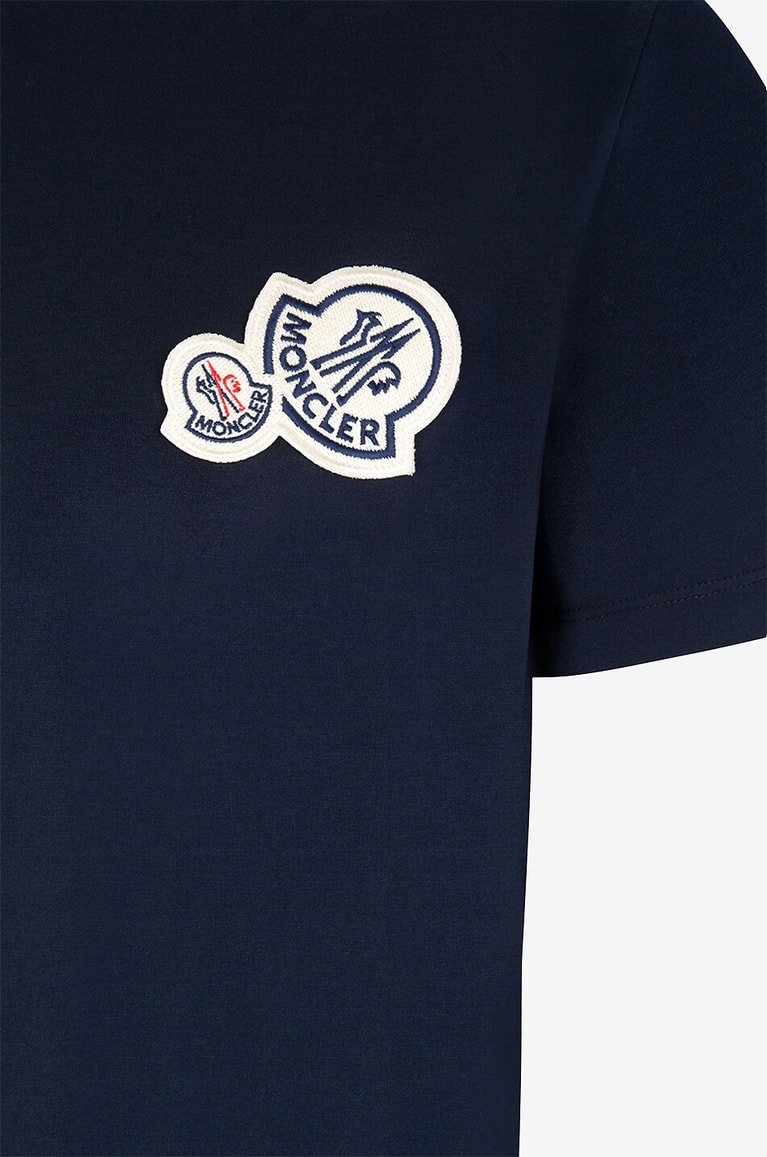 MONCLER Double patch jersey T-shirt Men BLUE 3