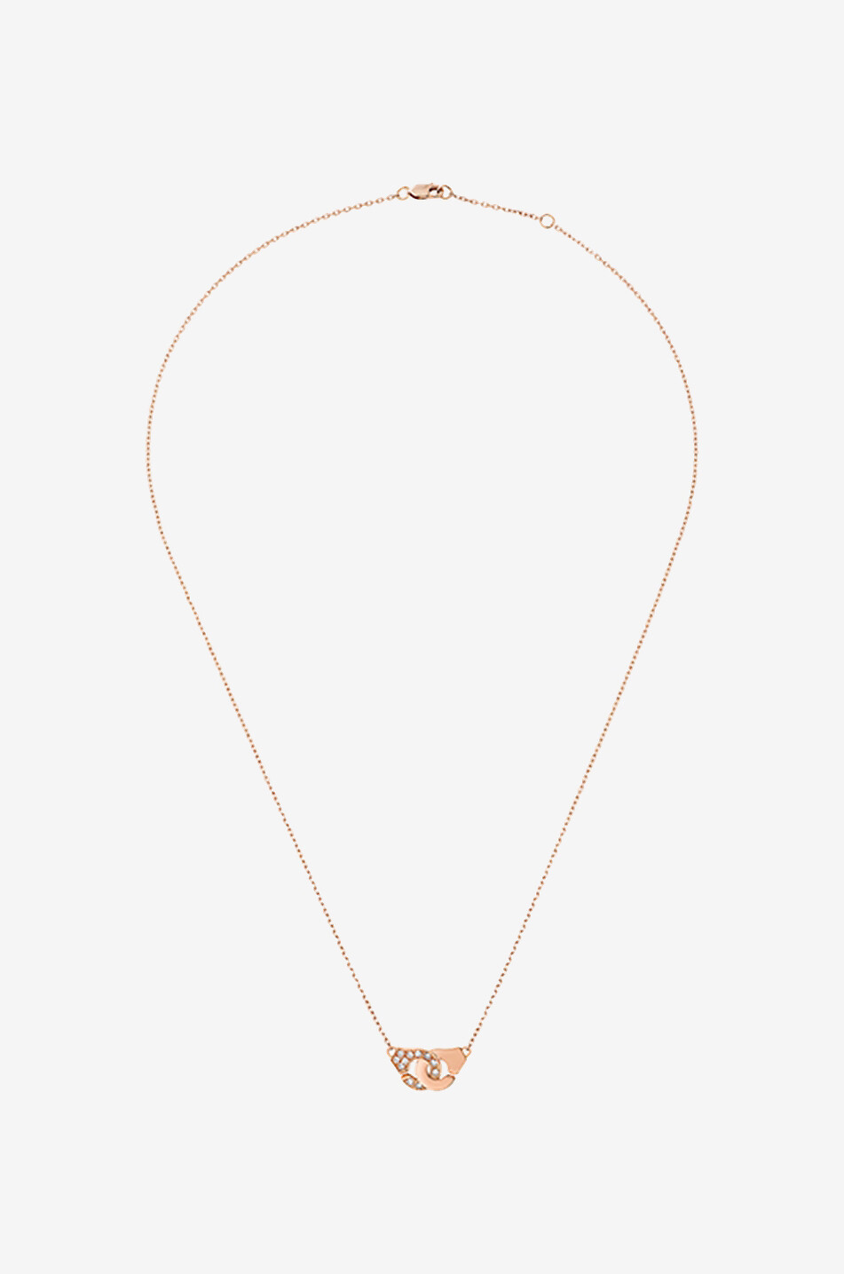 Collier en or rose et diamants Menottes R8