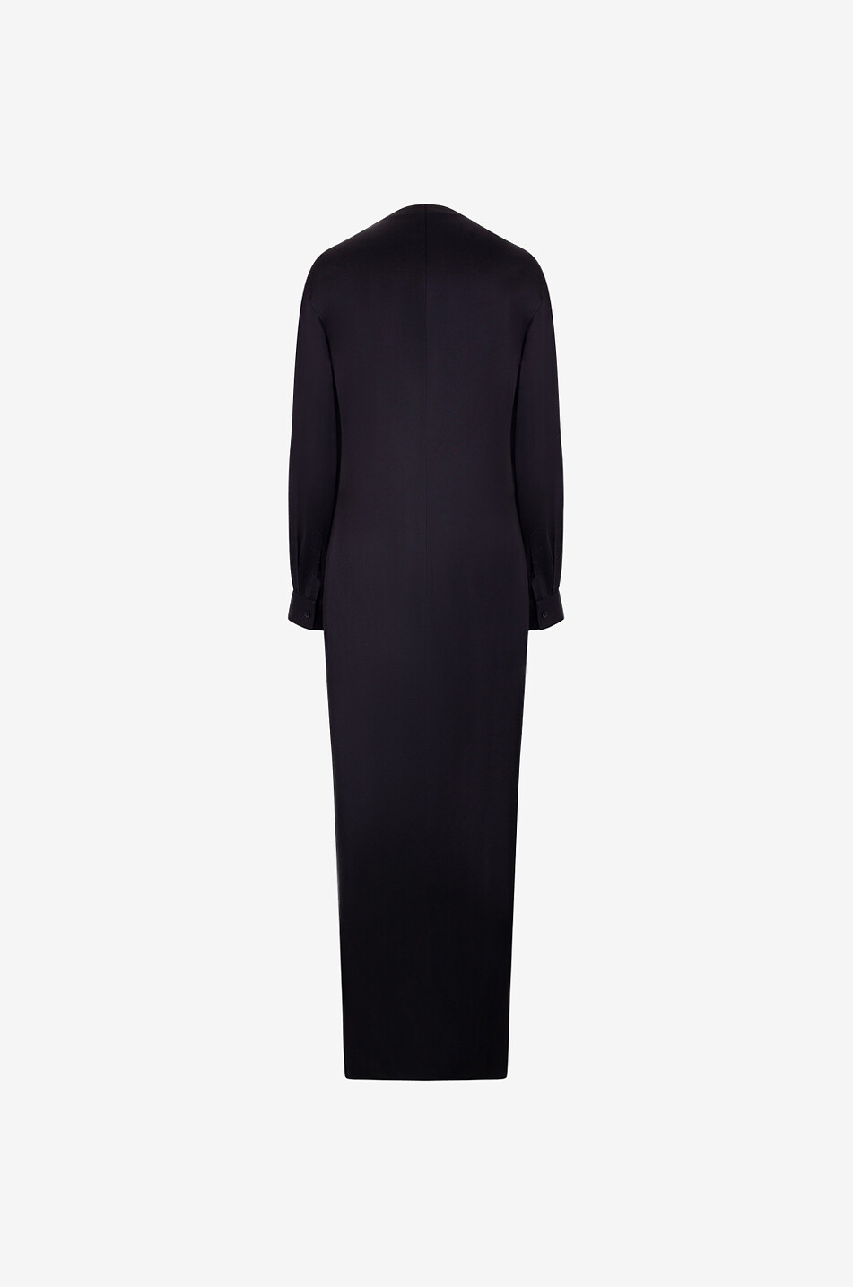 Robe chemise longue en satin Knot