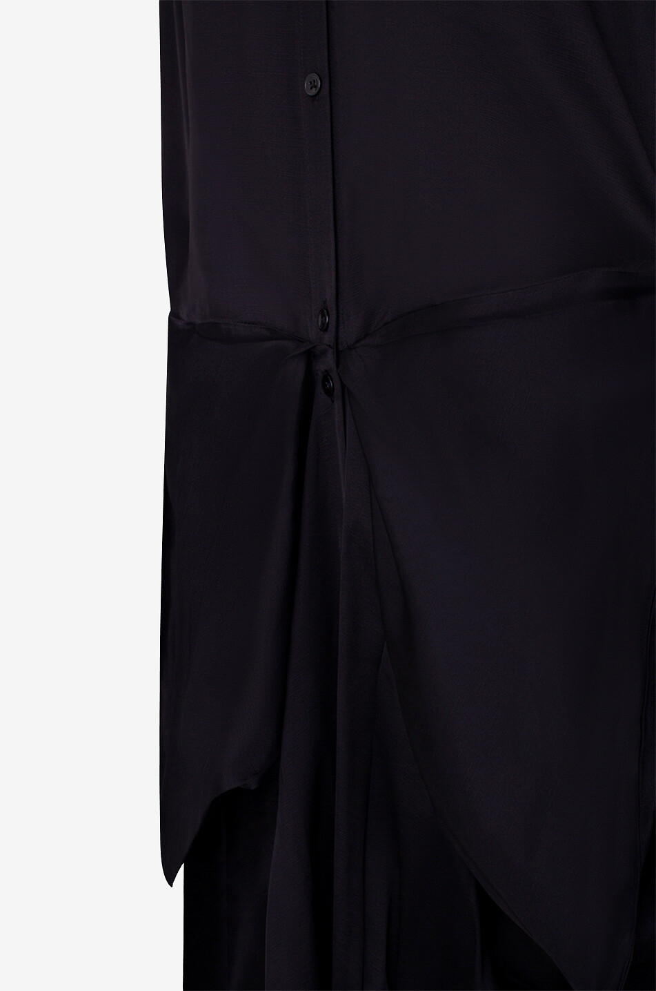 TOTEME Langes Satin-Hemdkleid Knot Damen SCHWARZ 3