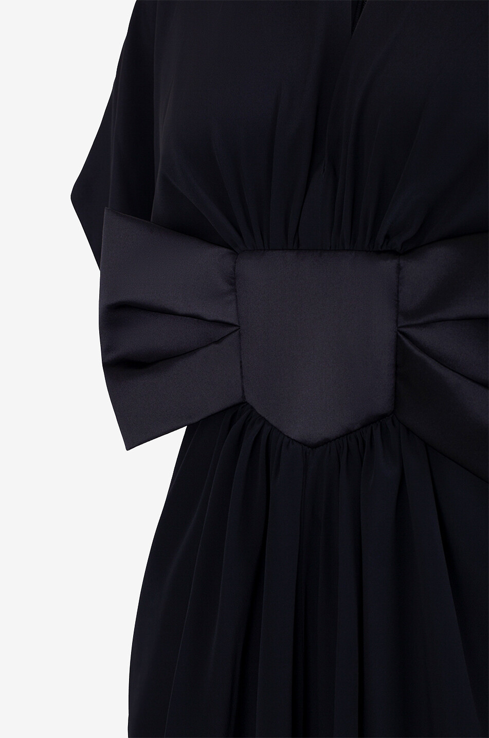 MAISON PRUNE GOLDSCHMIDT Circa draped crepe midi dress Women BLACK 3