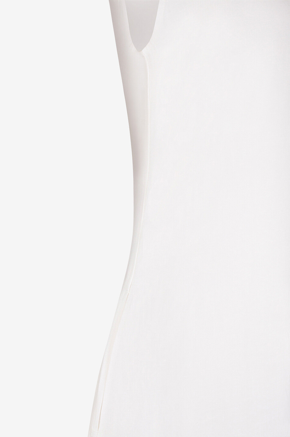 TOTEME Langes ärmelloses Kleid mit V-Ausschnitt aus Leinenmix Damen CREMEFARBEN 3