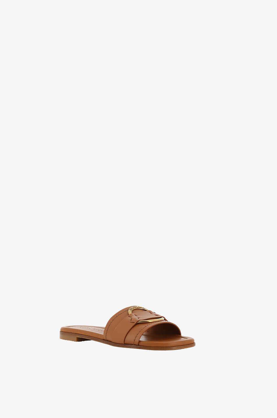 Bell Slide flat smooth leather mules