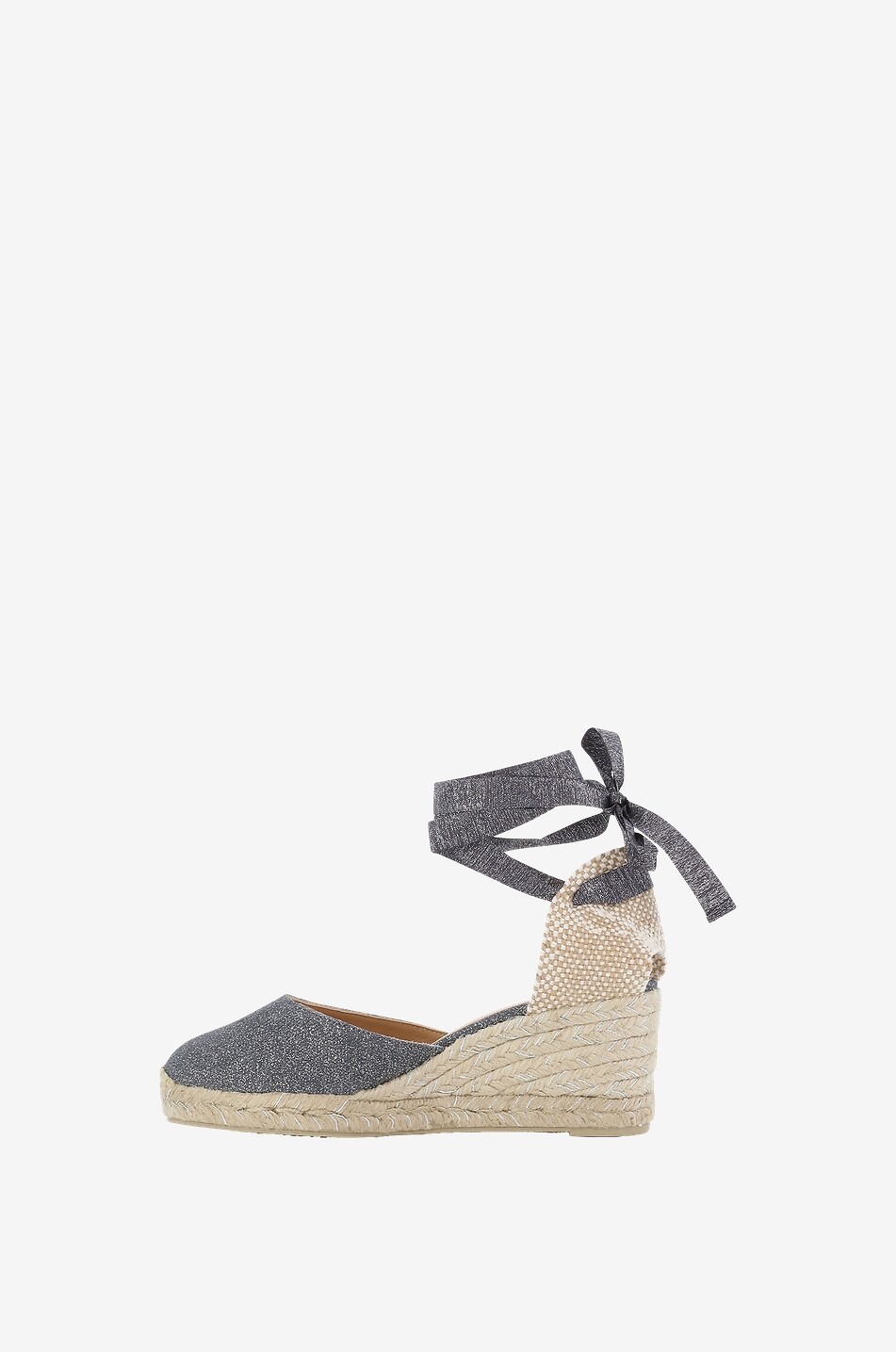 Carina 6 001 wedge glittering canvas espadrilles