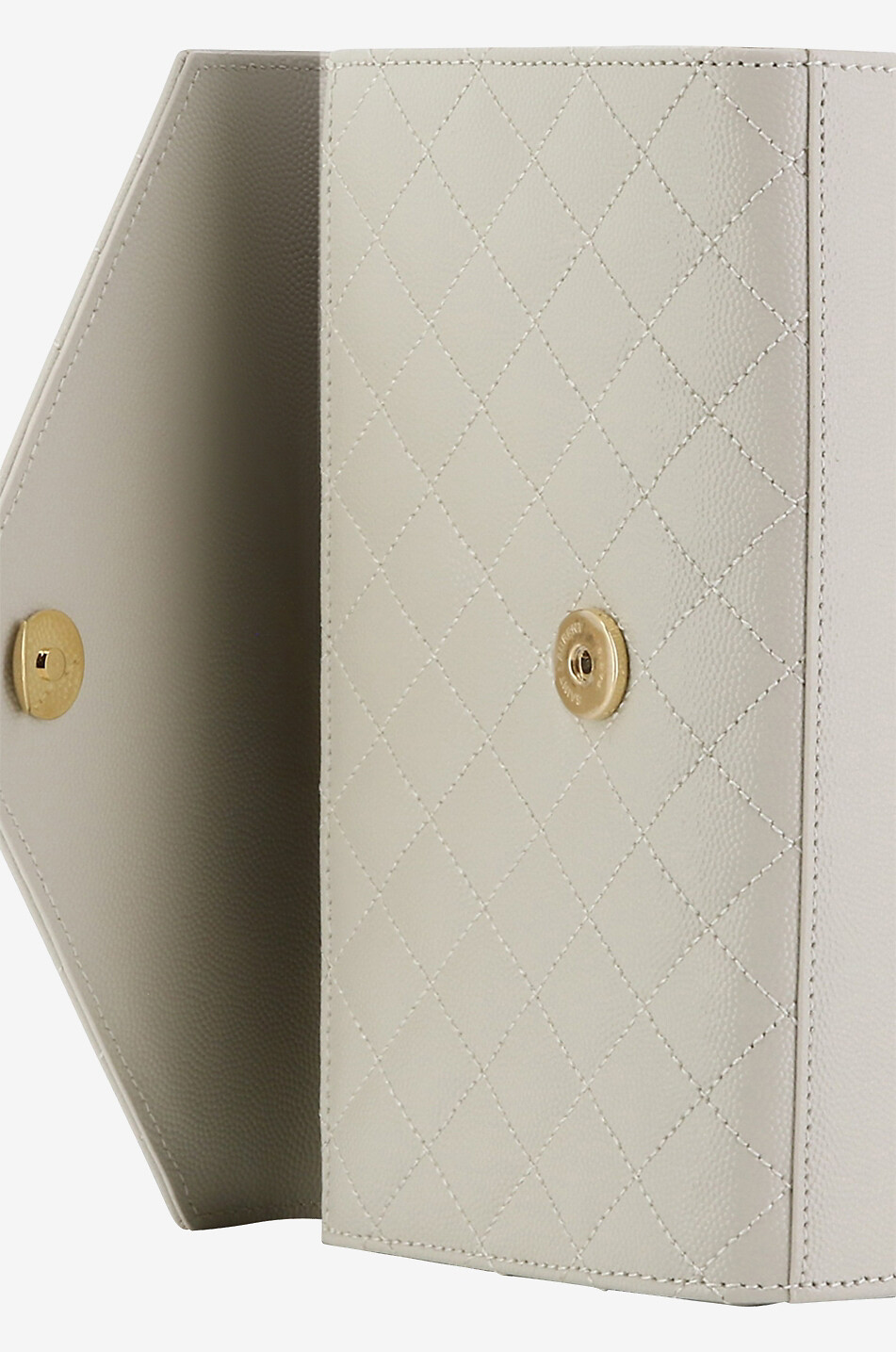 SAINT LAURENT PARIS Texturierte Lederschultertasche Envelope Small Mix Matelassé Damen BEIGE 5