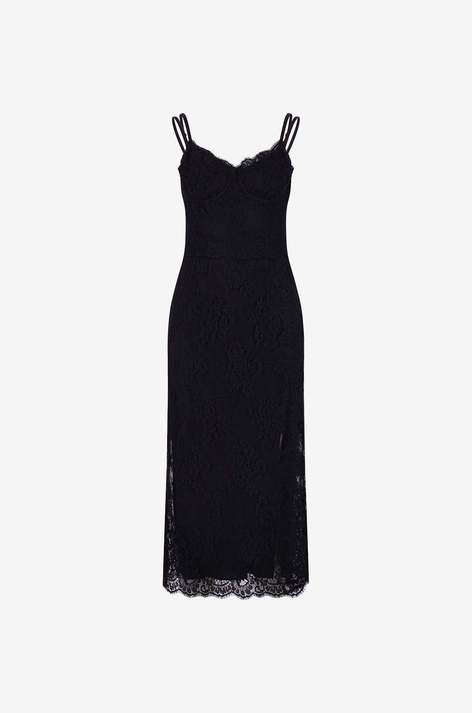 Midi-Negligé-Kleid aus Spitze