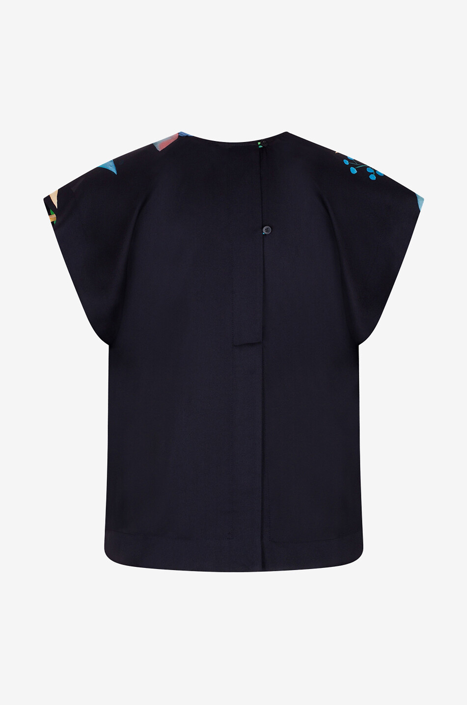 CO.GO Top en sergé de soie imprimé à dos ouvert Black Heron Femme MULTICOLORE 2
