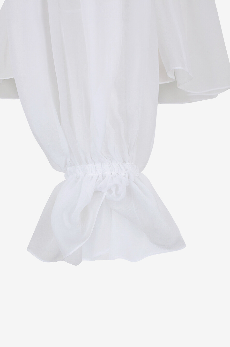 DOLCE & GABBANA Gerüschte Seidenmusselinbluse in Wickeloptik Damen WEISS 3