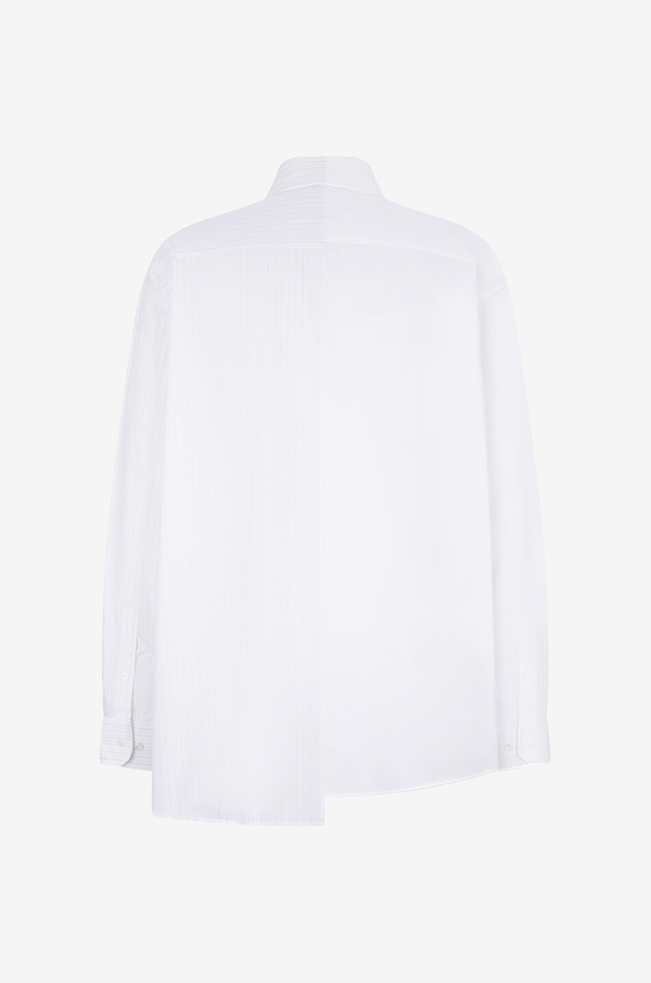 MM6 Chemise effet 2 en 1 à rayures Numeric Logo Homme BLANC 2