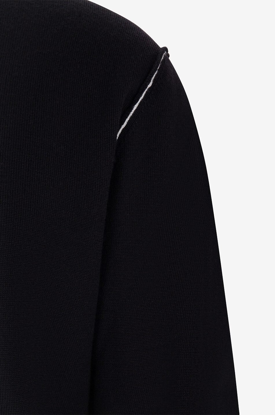 MM6 Lightweight wool jumper with contrasting seams Men BLACK 3