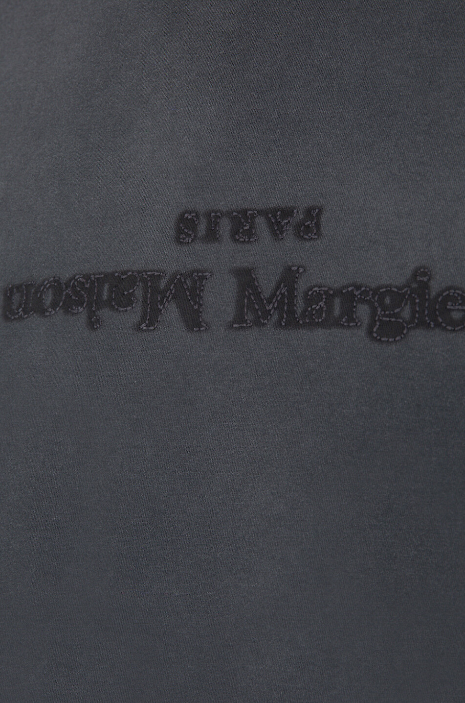 MAISON MARGIELA Ausgewaschenes T-Shirt mit umgekehrtem Logo Herren SCHWARZ 3