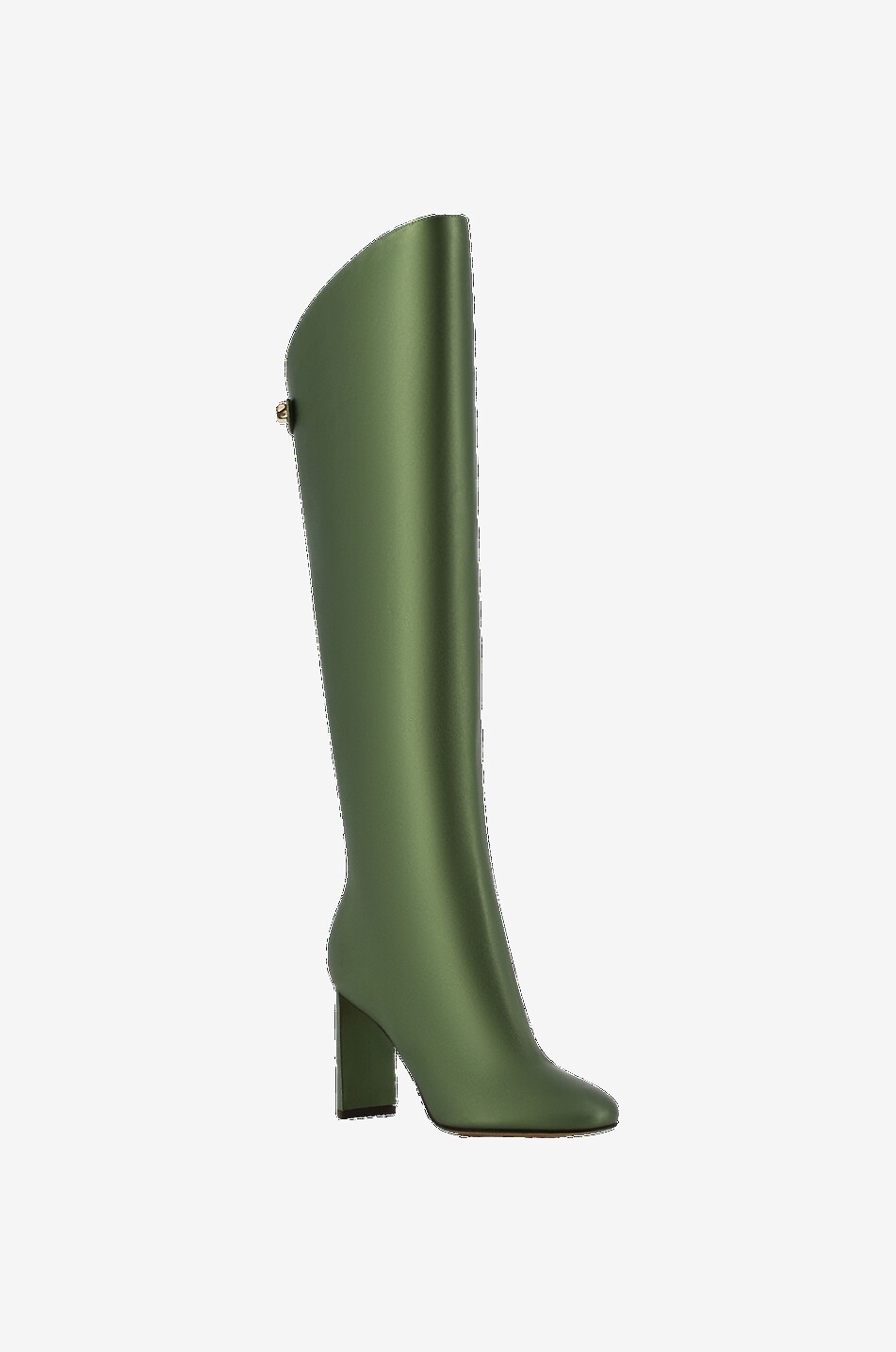 Bottes à talon en cuir métallisé Adriana 95