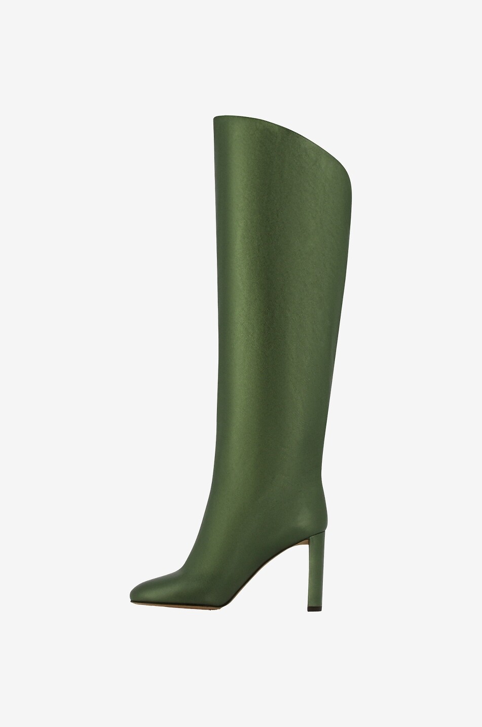 Bottes à talon en cuir métallisé Adriana 95