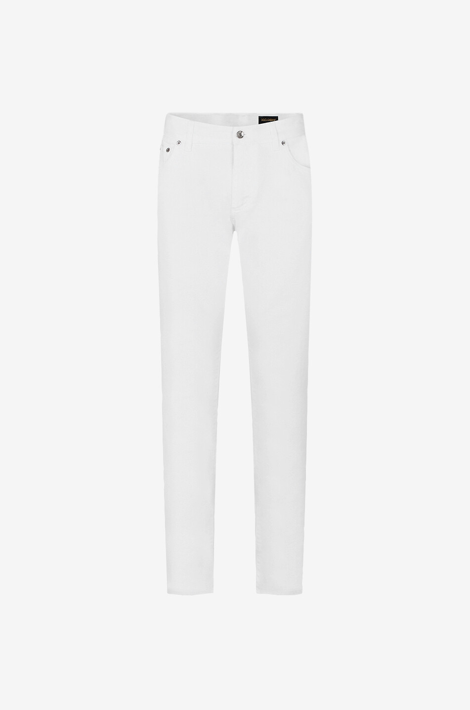 Weisse Slim-Fit-Jeans mit Logoplättchen