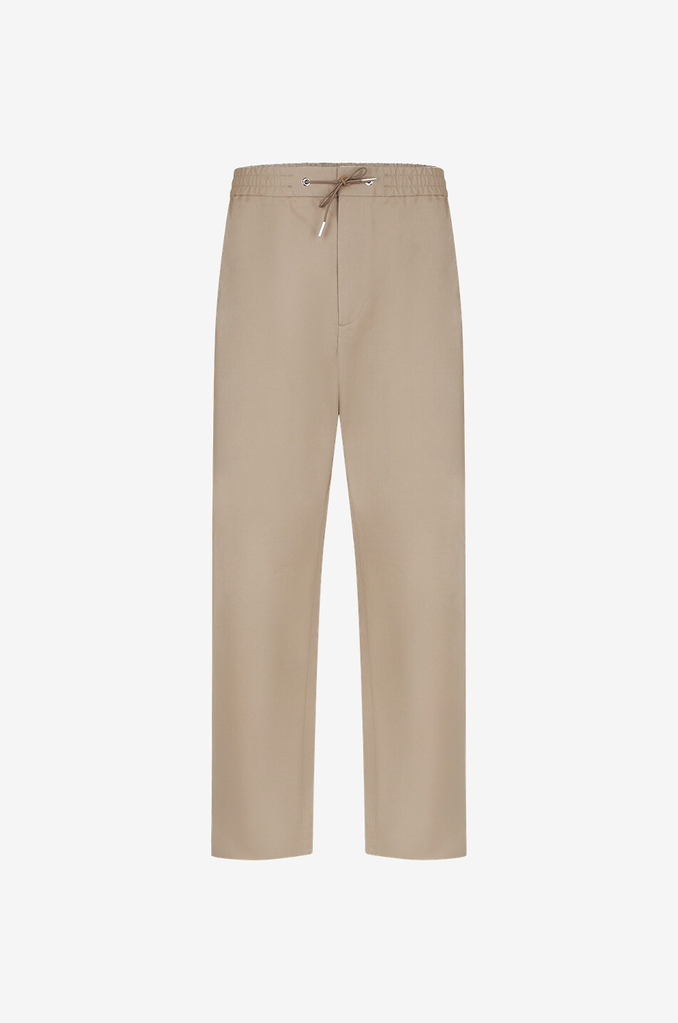 MONCLER Jogger fit straight-leg gabardine trousers Men BEIGE 1