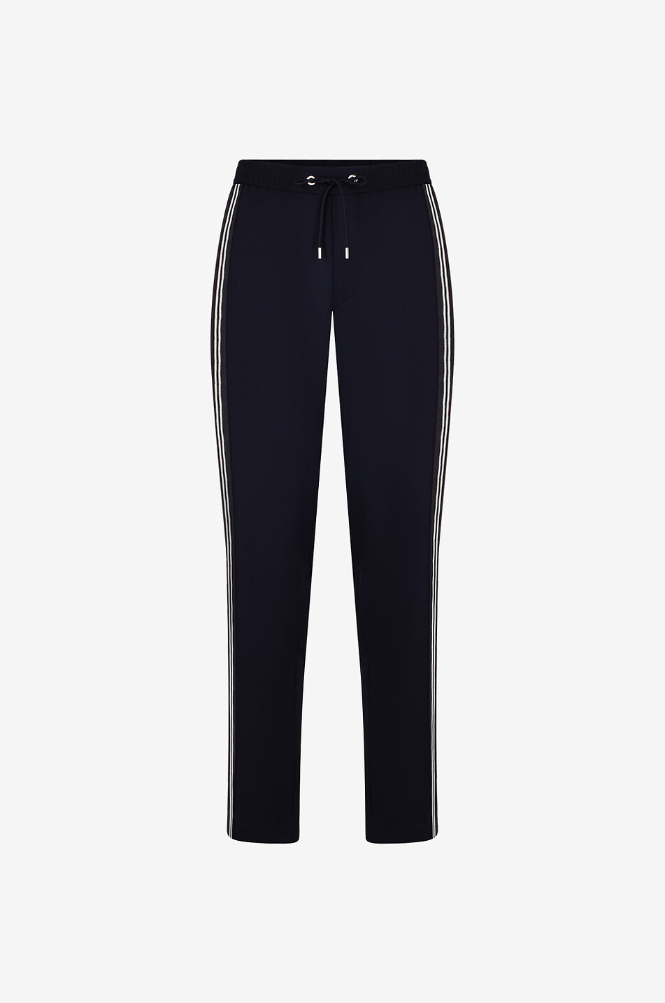 MONCLER Pantalon jogger en laine à bandes latérales Homme BLEU FONCE 1