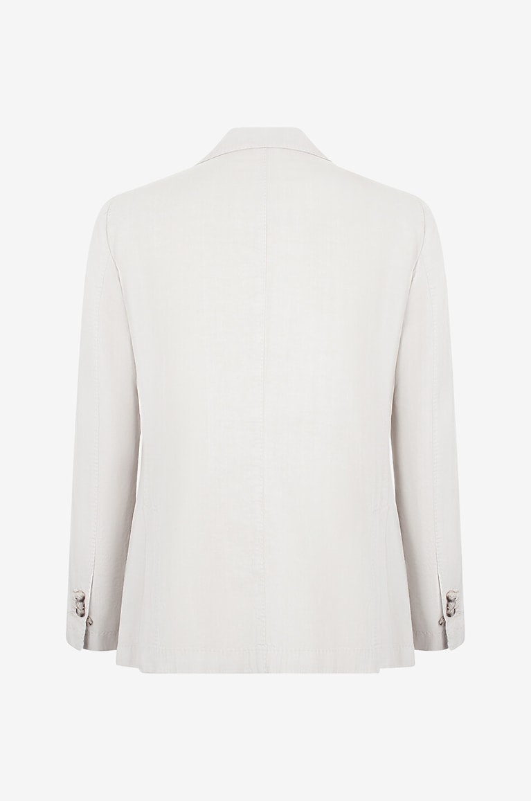GIAMPAOLO Blazer aus Lyocell Leinen und Baumwolle Novoli Herren Hellbeige 2