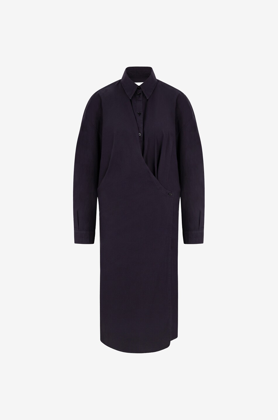 LEMAIRE Midi-Hemdkleid aus Baumwolle Straight Collar Twisted Damen DUNKELBLAU 1