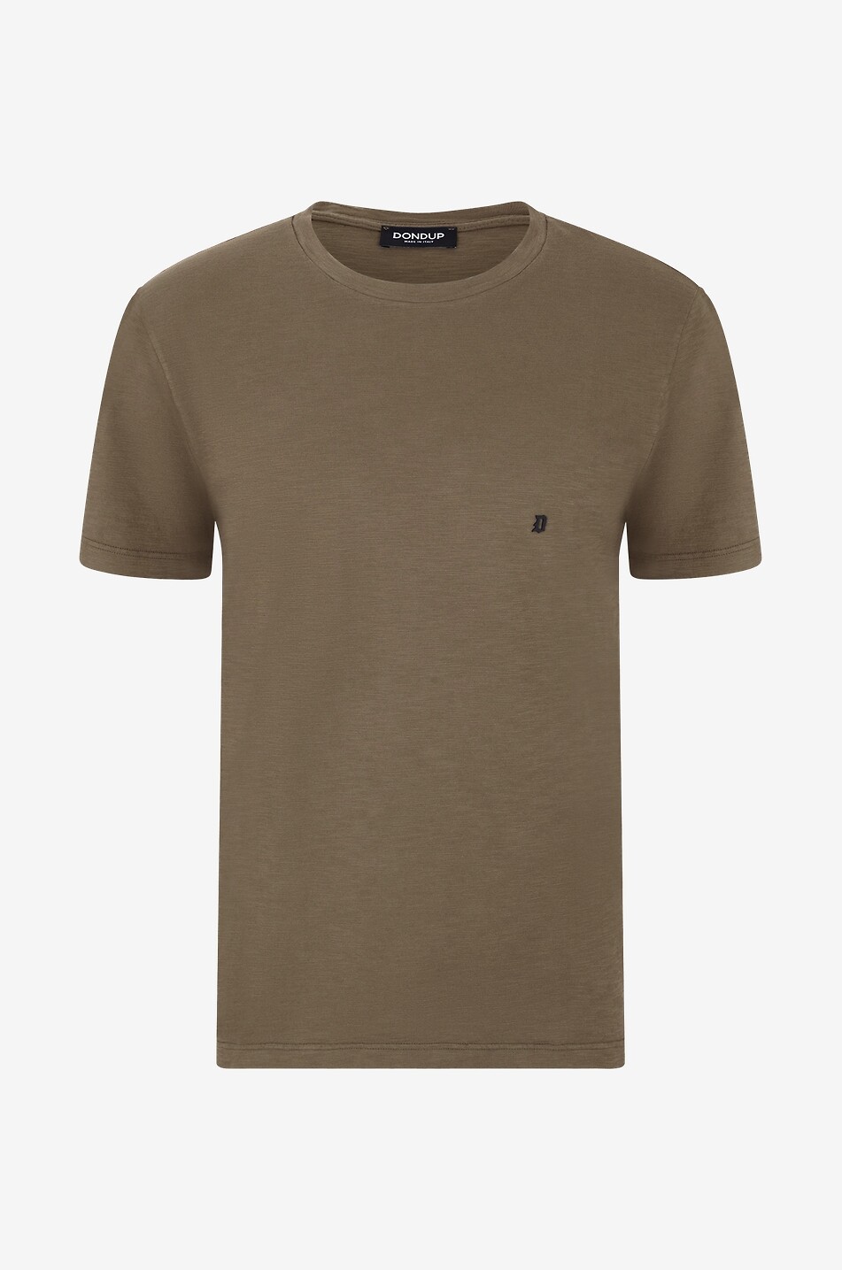 DONDUP Kurzärmeliges T-Shirt aus Baumwolle mit Monogramm Herren GRÜN 1