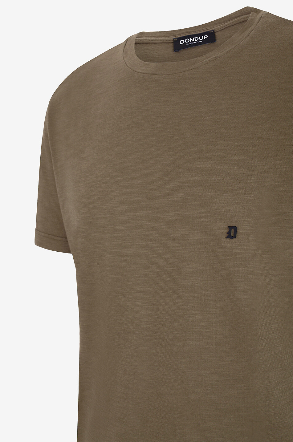 DONDUP Kurzärmeliges T-Shirt aus Baumwolle mit Monogramm Herren GRÜN 3