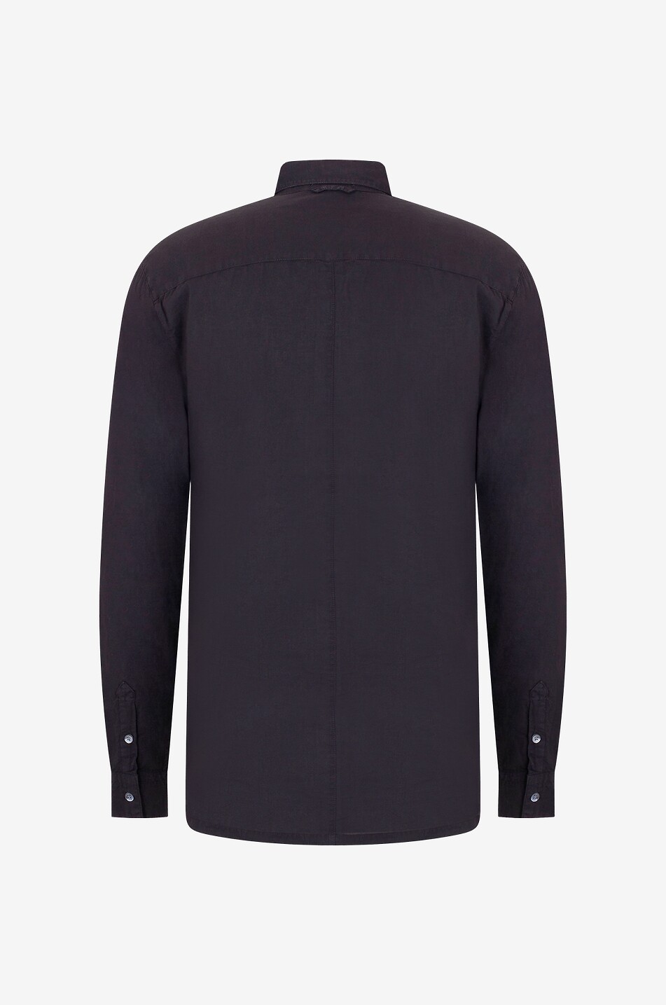 JAMES PERSE Langärmeliges Hemd aus Baumwolle Herren SCHWARZ 2