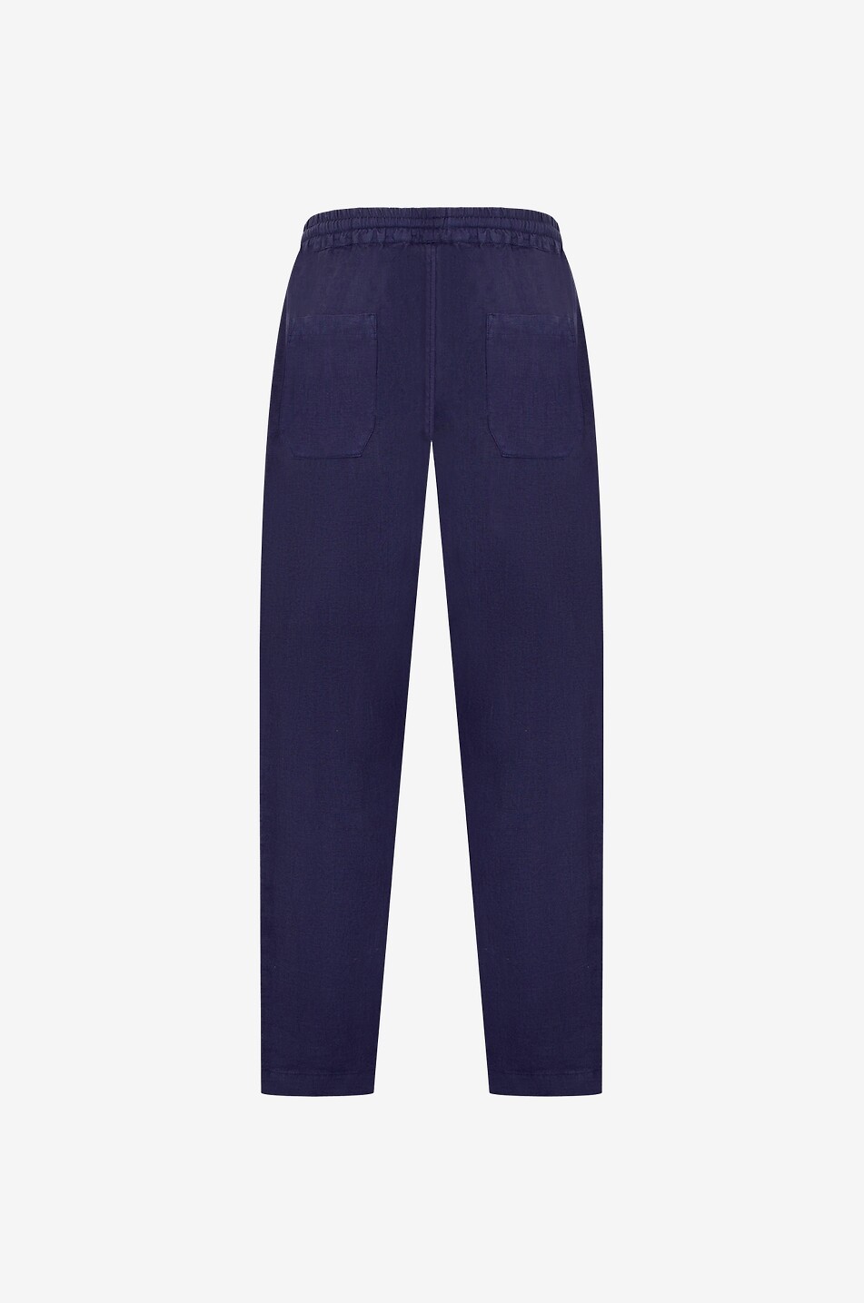 FEDELI Bonifacio linen trousers Men DARK BLUE 2