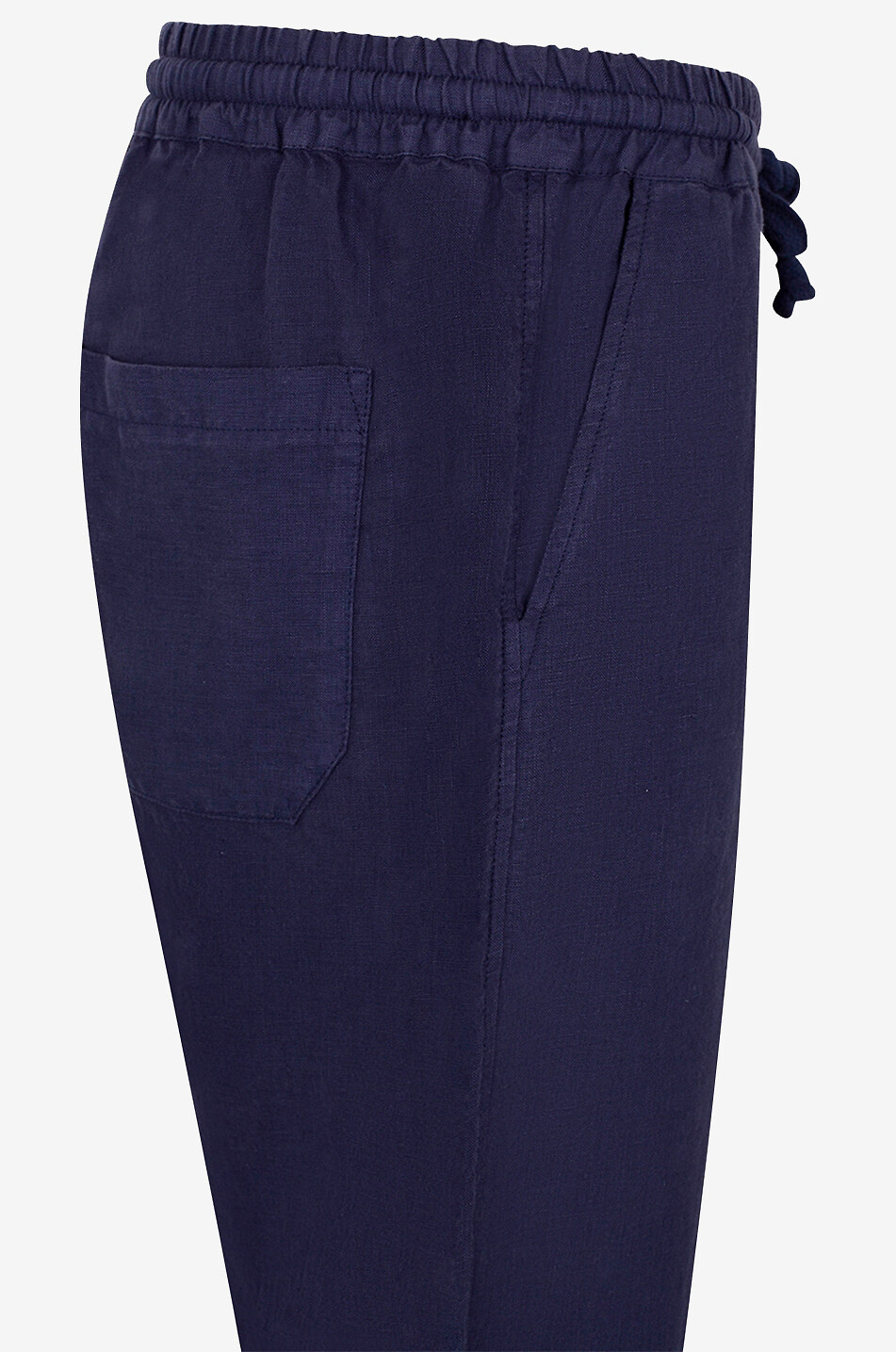 FEDELI Bonifacio linen trousers Men DARK BLUE 3