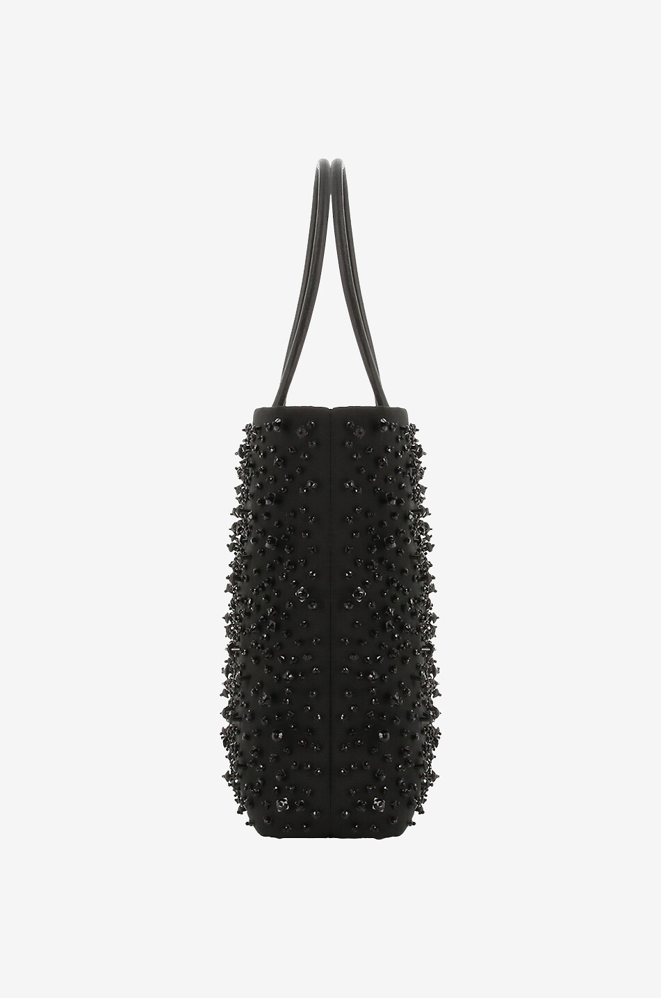 Glass bead adorned duchesse mini tote bag