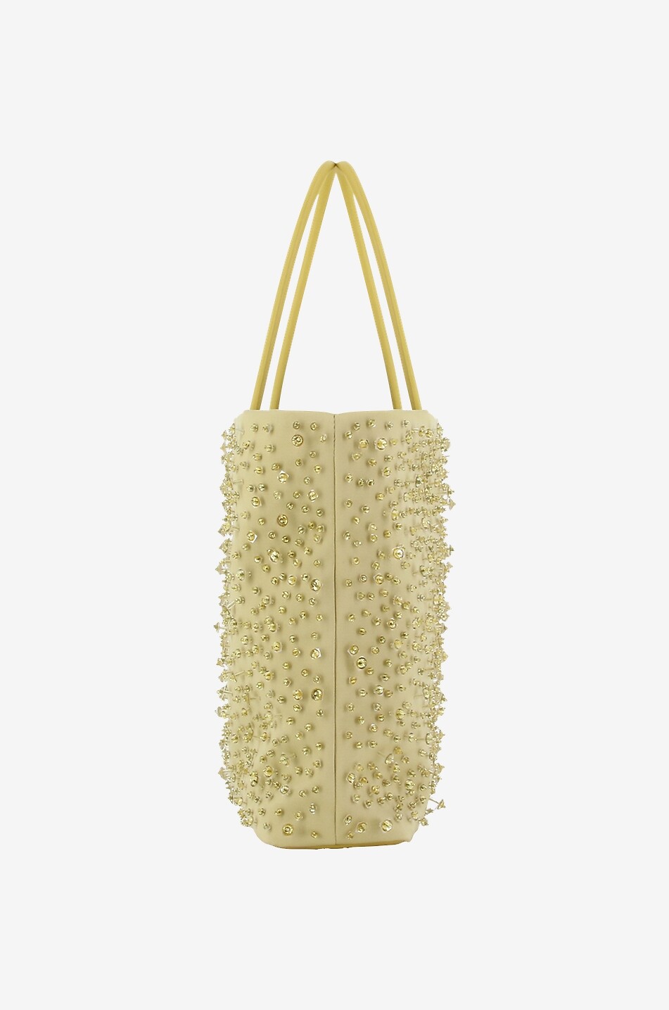 FABIANA FILIPPI Mini sac cabas en duchesse et perles de verre Femme VERT MOYEN 5