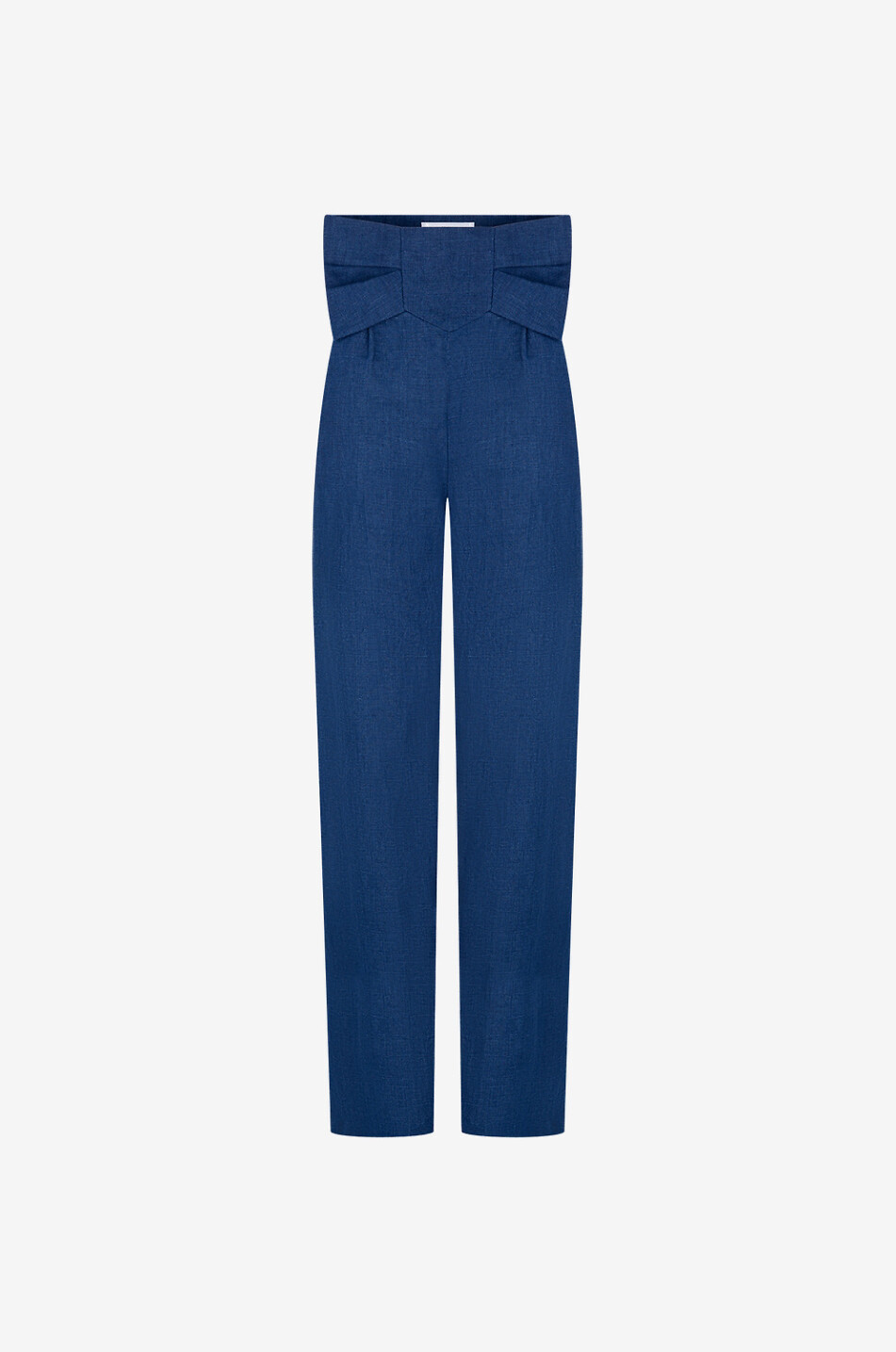 MAISON PRUNE GOLDSCHMIDT Pantalon large taille haute détail noeud Alix Femme BLEU FONCE 1