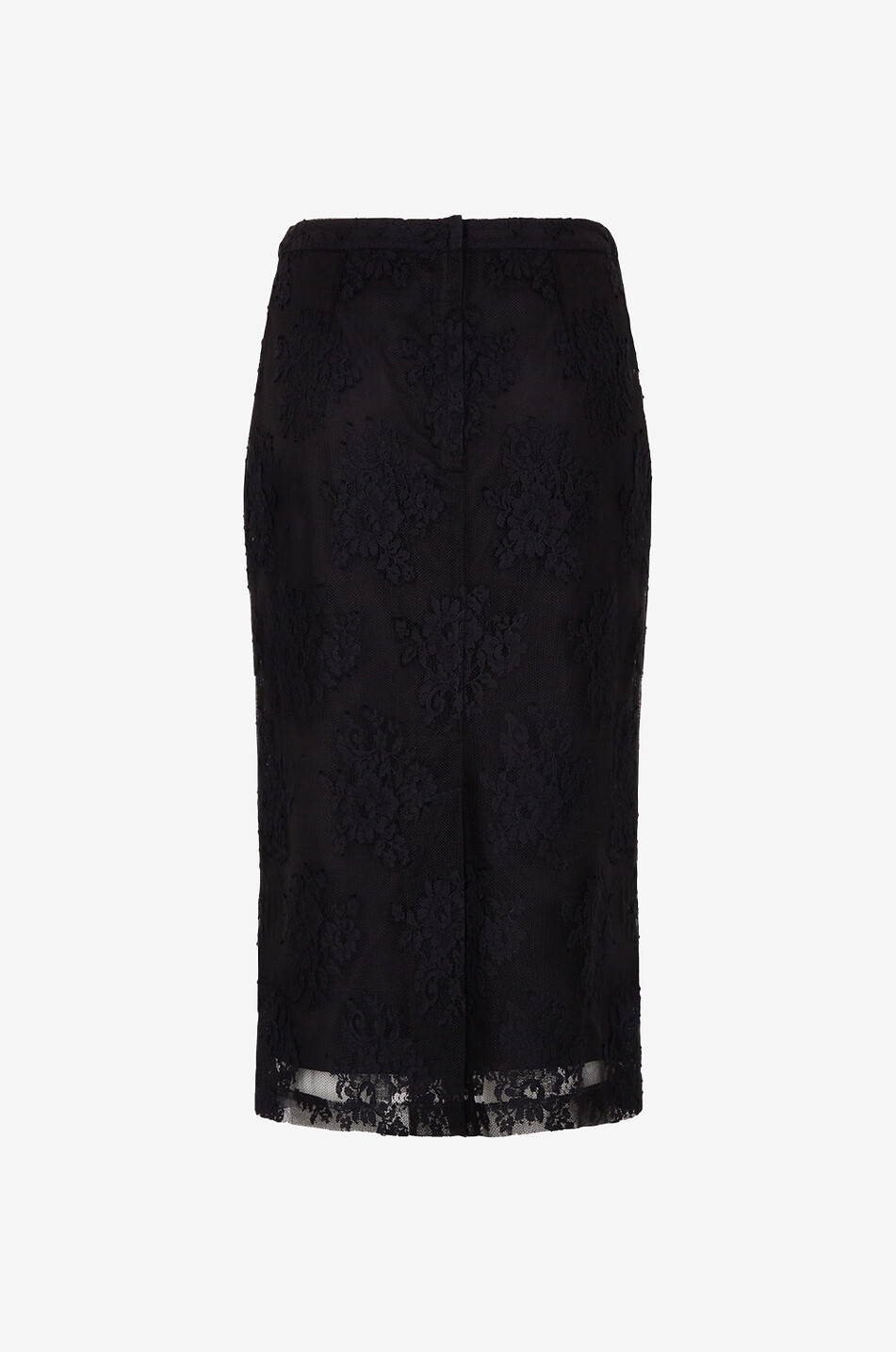 Schlauchrock aus Spitze mit Schlitz