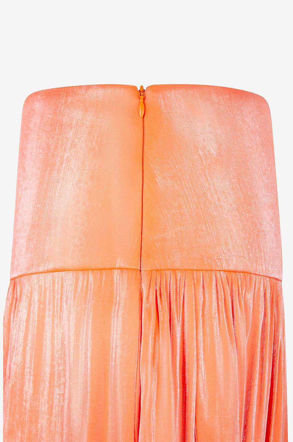 CO.GO Jupe longue à volants étagés Shiny Femme ORANGE 3