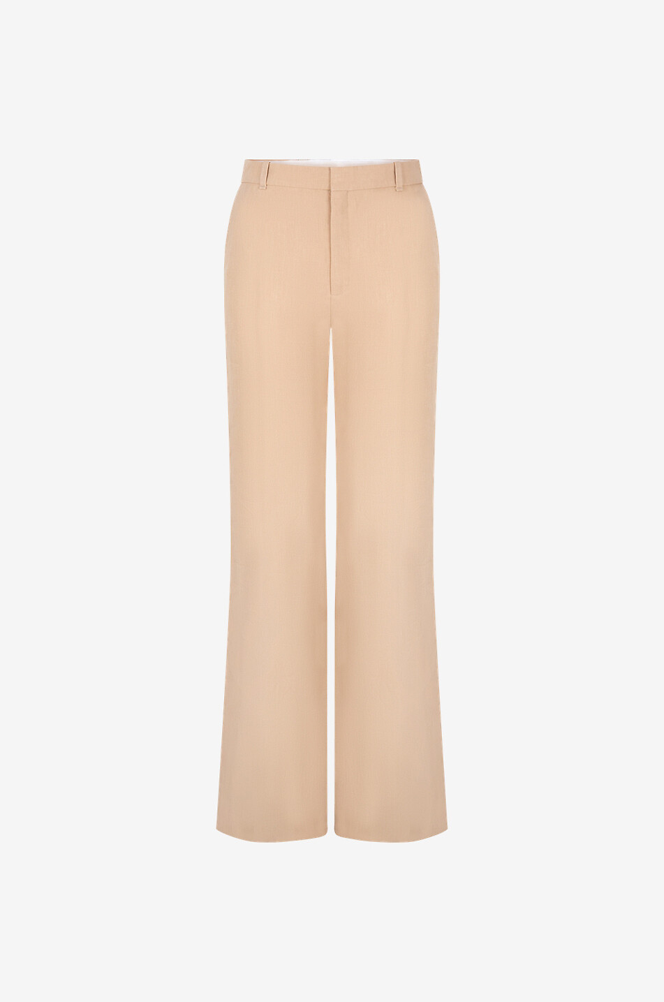 High-rise linen suit trousers