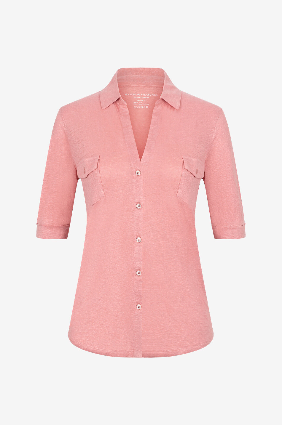 Linen short-sleeved shirt