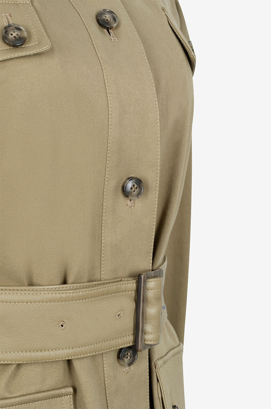 YVES SALOMON Safarijacke aus Baumwollgabardine Damen HELLGRÜN 3