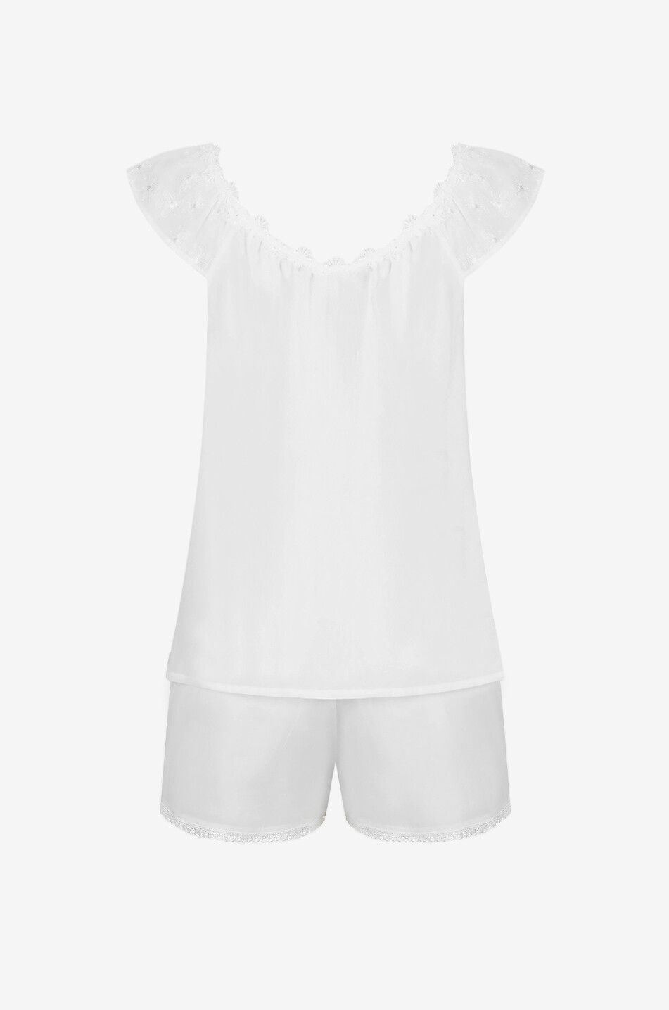 CELESTINE Ensemble de pyjama short en coton Daisy Femme BLANC 2