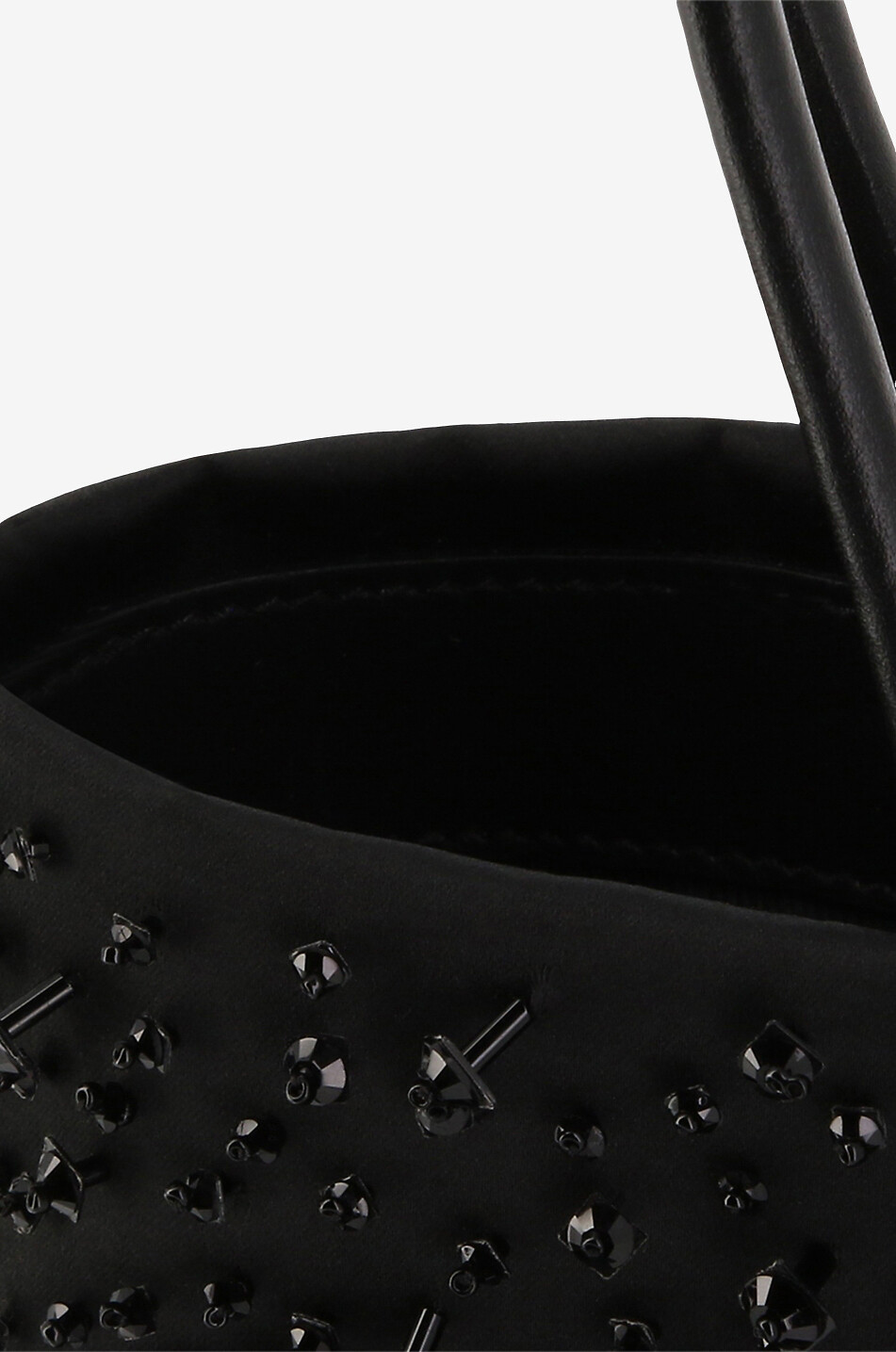 Glass bead adorned duchesse mini tote bag