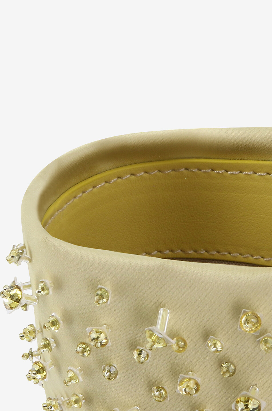 FABIANA FILIPPI Mini sac cabas en duchesse et perles de verre Femme VERT MOYEN 6