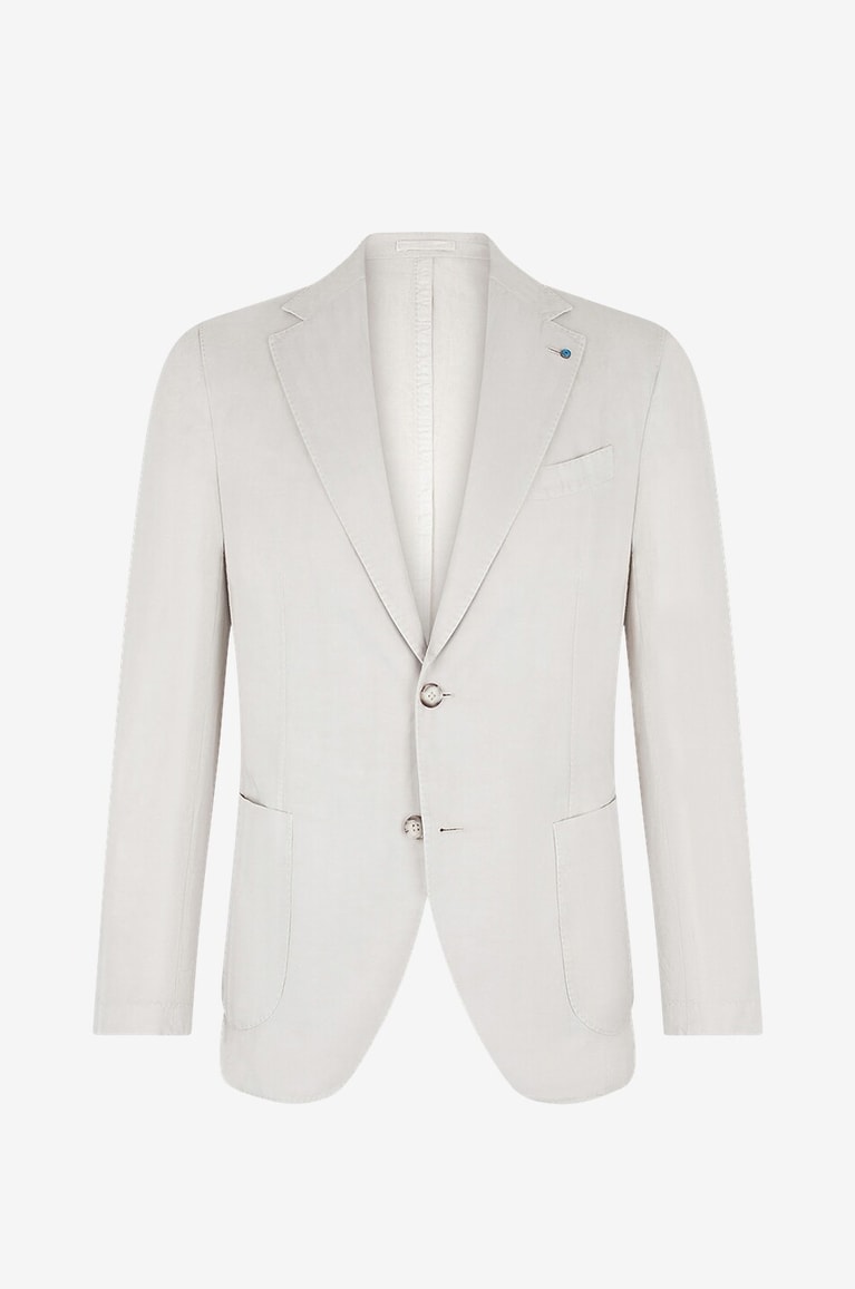 GIAMPAOLO Blazer aus Lyocell Leinen und Baumwolle Novoli Herren Hellbeige 1