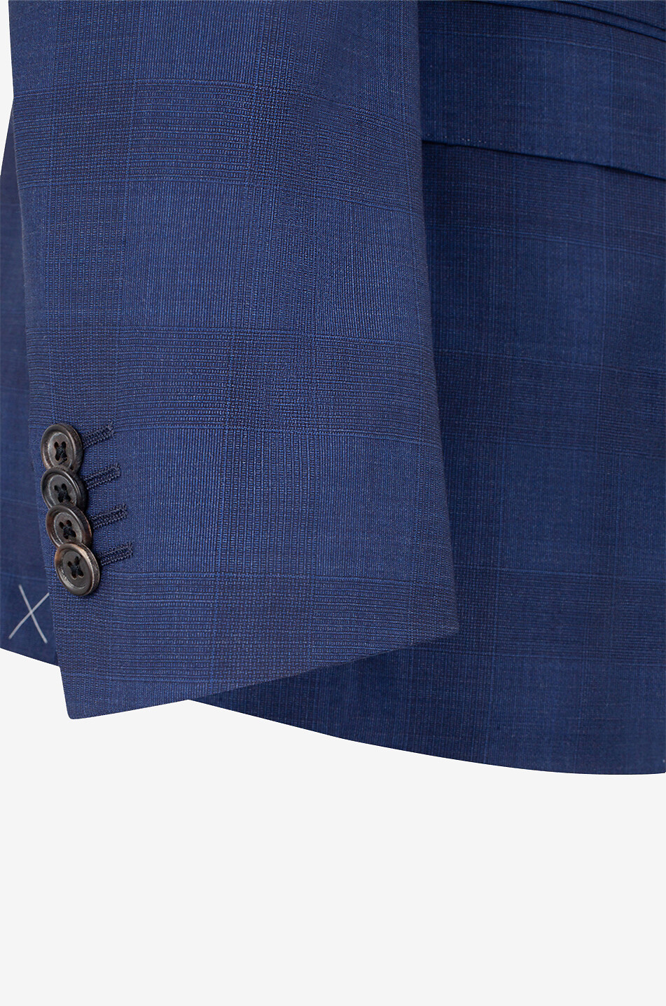 Checked virgin wool suit