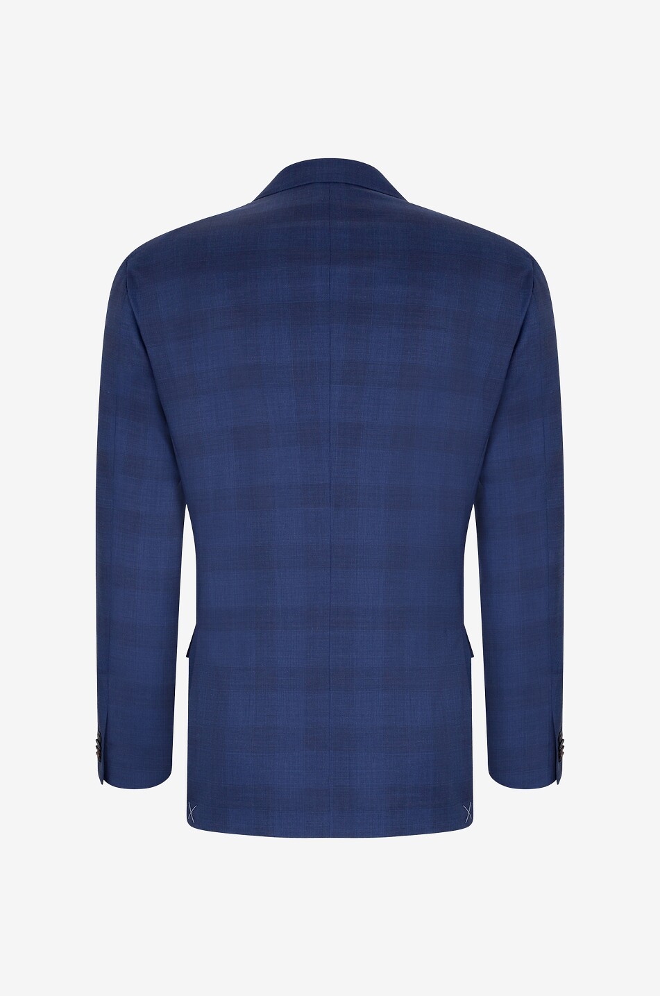 Checked virgin wool suit