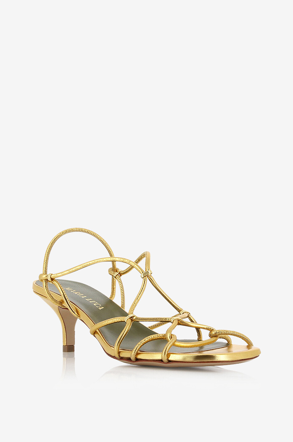 MARIA LUCA Sandalen mit Absatz aus Leder Iside 55 Damen GOLDEN 1