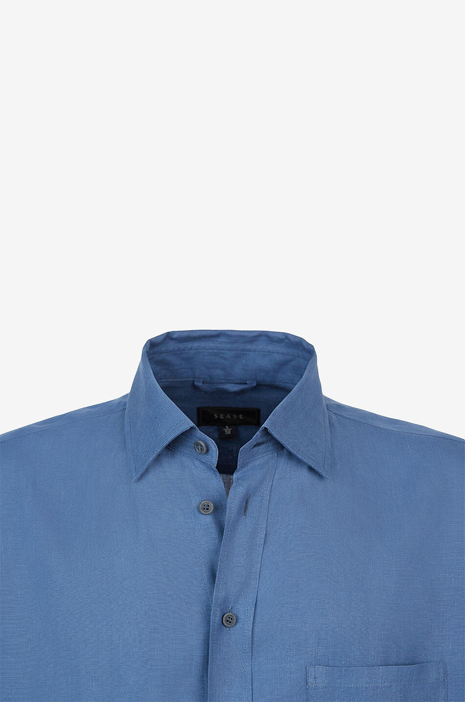 SEASE Chemise en chanvre à manches longues Classica BD Homme BLEU 5