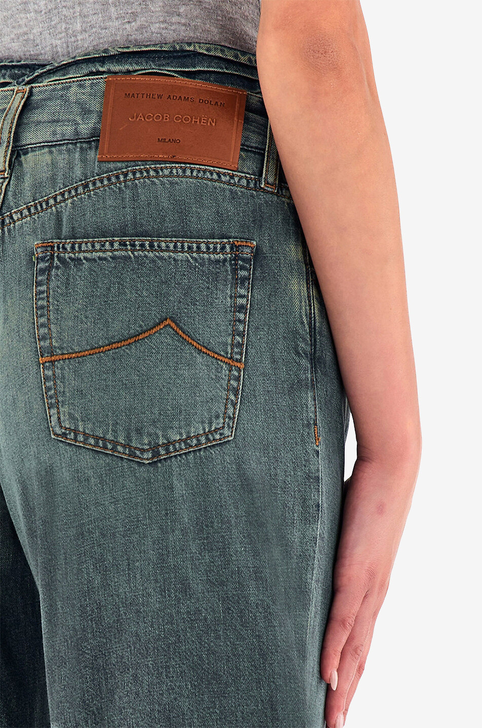 Jean large en coton avec ceinture à nouer