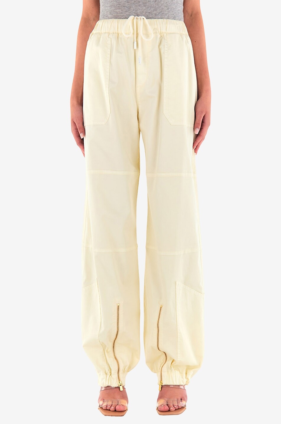 JACOB COHEN COUTURE Pantalon esprit jogger ample en satin Jamie Femme BEIGE 3